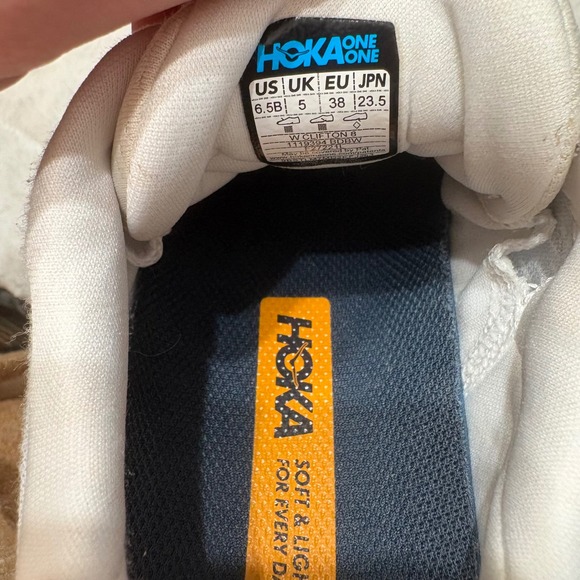 Hoka One Clifton 8 Womens 6.5 Running Shoes Baby Blue White BDBW 1119394 - Picture 7 of 8